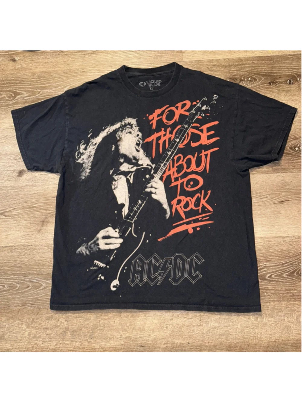 Liquid Blue AC/DC For Those About To Rock T-Shirt Size Xl